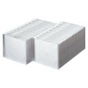 サンワサプライ Blu-ray・DVD・CDケース スリムタイプ 100枚セット ホワイト FCD-PU100MWN(2)