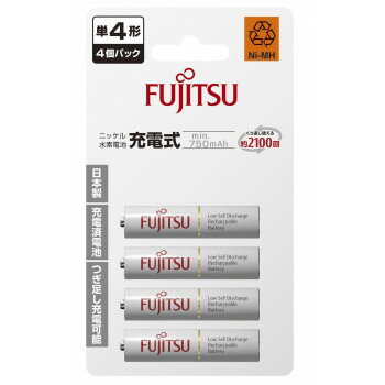 ニッケル水素電池 単4-4個 750mA HR-4UTC(4B)