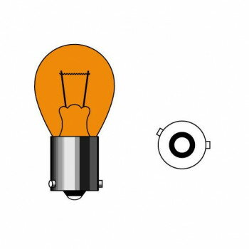 M＆Hマツシマ 白熱電球(2個入) 12v21w S25 BAU15S オレンジ A3104 OR