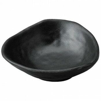 福井クラフト　三角反ゆず目鉢　黒マット 75005540