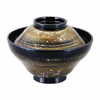 （食洗機対応）4寸富士型かすみ椀　金光彩ぼかし(内黒)　31005160