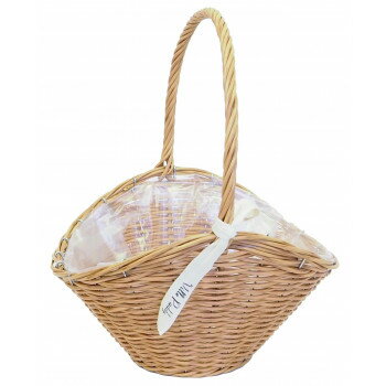 村田屋産業 PPラタンバスケット 山型 L Natural 3206