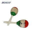 HOSCO(ホスコ) パーカッション ウッドマラカス 卵型8.5×27cm 3色 HP-MR-O/TR