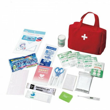 【代引き・同梱不可】 ナカガワ 救急バッグセット22点(電子体温計入) KB25-22　KB25-22