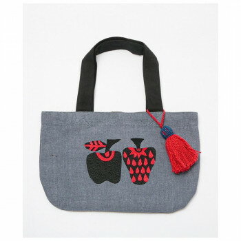 東京かんかん CHIZURI刺繍フラットミニバッグ(フルーツ)レッドH25S230RD 東京かんかん CHIZURI刺繍フラットミニバッグ(フルーツ)レッドH25S230RD