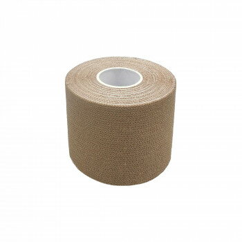 皮膚呼吸を妨げにくい波状塗工。肌にやさしい綿100%。剥離紙(セパレ-タ-)の1cm幅のロゴと5cmごとのラインで、長さやカット位置がわかりやすい。圧迫・支持力:強撚糸による伸縮性(長さ方向)が圧迫・支持に優れ、関節部位や屈曲部位も適確に固定。接着力・通気性:高い皮膚接着力を保持。波状塗工により、貼付時の通気性が良くムレにくい。低刺激性:皮膚への刺激が低くカブレにくいアクリル系粘着剤を使用。サイズ(約)5cm×5m(伸長)個装サイズ：31.4×7.6×7.5cm重量個装重量：450g素材・材質基布:綿100%粘着剤:アクリル系(ラテックスフリー)生産国中国※複数個ご購入の場合、別途送料が発生する場合がございます。※ラッピング・のし未対応です※送り先が北海道・沖縄・離島への配送は、追加送料をご請求となる可能性がございます。　その場合は当店にて注文確認後、別途追加送料のご連絡をさせていただきます。※在庫切れの場合、ご注文をキャンセルとさせて頂く場合がございます。　予めご了承ください。fk094igrjs