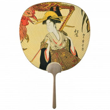 日本製(MADE IN JAPAN) 大型うちわ 歌麿 (松風) 1337
