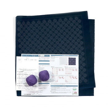 オリムパス 一目刺しの花ふきん 折り紙 刺し子キット 鉄線-クレマチス- SK-416