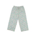 志成販売 ブロックプリント ポーチュラカのルームウェア パンツ グリーン 305100GN