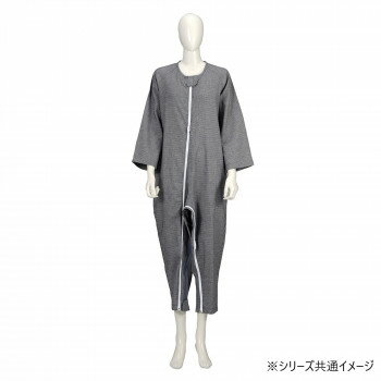 竹虎　ソフトケアねまき両開きファスナー厚手　紺　大きいサイズ　106444・L