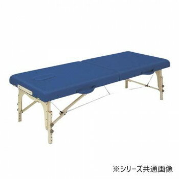 【代引き・同梱不可】 高田ベッド製作所 ローズ60 (木製ポータブルベッド) 幅60×長さ183×高さ45/65cm(高さ調節機能付き) メディブルー TB-381-01