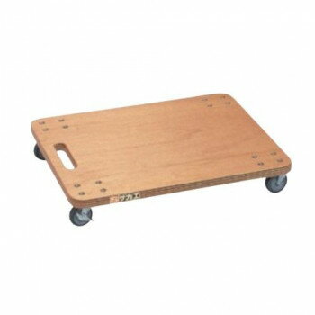 【代引き・同梱不可】 サカエ 板台車 オール自在タイプ 500×400×86mm 木目 YM-1N