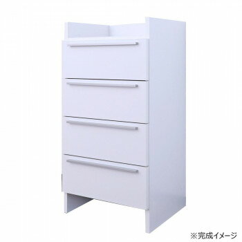【代引き・同梱不可】 日本製組立家具 ランドリーチェスト 4段 CO-NC-9045H