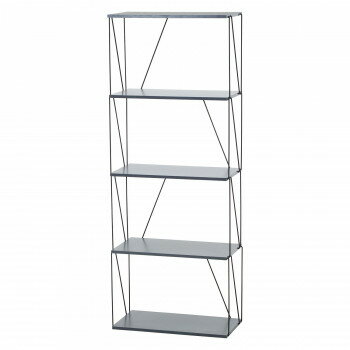 不二貿易 C/D:67324 EZBOワイヤーラック5段 60幅 ダークグレー