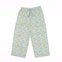 志成販売 ブロックプリント ロゼアのルームウェア パンツ ブルー 305097BL