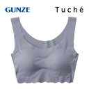 グンゼ ブラトップ Tuche(トゥシェ) 縫い目ゼロハーフトップ ミスティブルー L TB2555N(4)