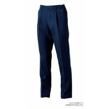 桑和 9522-09 スラックス(ワンタック.脇ゴム) 4Lサイズ ネイビー(1) SOWA