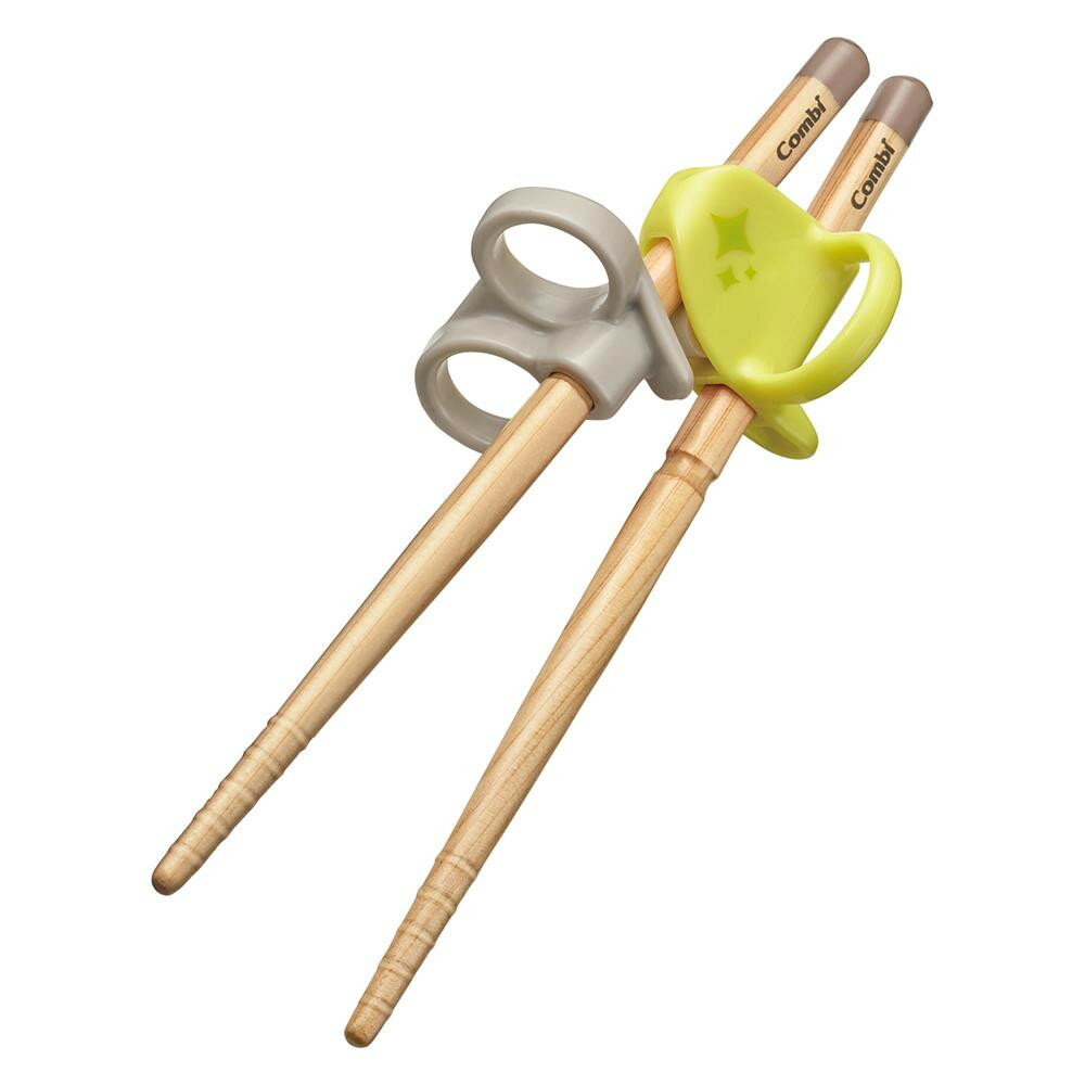 Combi(コンビ) はじめておはし 木箸 右手用 ライム(YE)