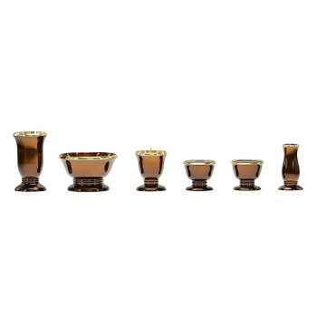 【代引き・同梱不可】 ゆうがを(想々型)6具足 茶色 3.0寸