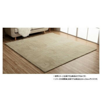 【同梱不可】 ラグマット 約3畳 「ラピアス」 200×250cm MBE ミルキーベージュ 1280311021303