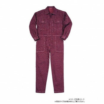 クレヒフク ツナギ レッドヒッコリー 5L 1610