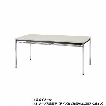 【代引き・同梱不可】 藤沢工業(TOKIO)　ミーティングテーブル　TDW-1845TK ニューグレー