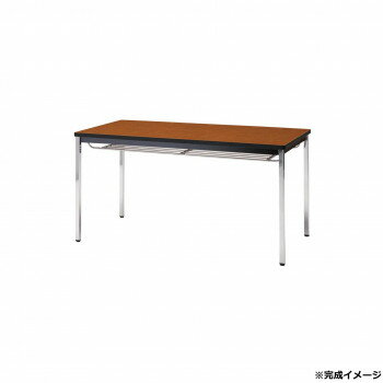 【代引き・同梱不可】 藤沢工業(TOKIO)　ミーティングテーブル　TDWS-1575TK チーク