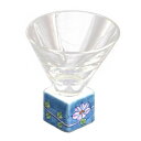 有田焼 華山窯 有田浪漫グラス SAKE GLASS 正角 外濃鉄仙唐草