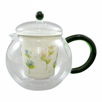 有田焼 セランドグラス おしゃれポット 500cc 誕生花 9月 りんどう FC-550G