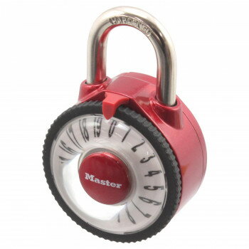 拡大レンズ付ダイヤル式南京錠 1588JADRED