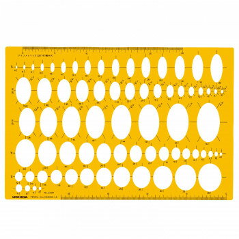 テンプレート　NO215M　楕円定規　1-843-0215