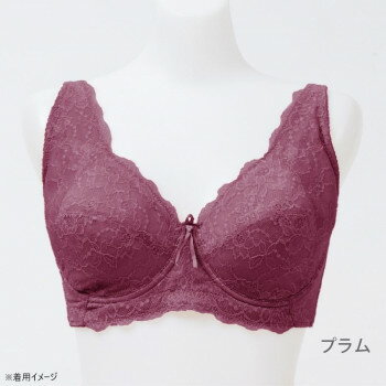 TAMURA yauco 脇高ワイヤー入り フルカップブラジャー プラム E80 YTC22
