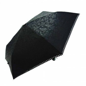 藤田屋 晴雨兼用折りたたみ傘 50cm エンボス　ヒートカット バラ M-0202-H