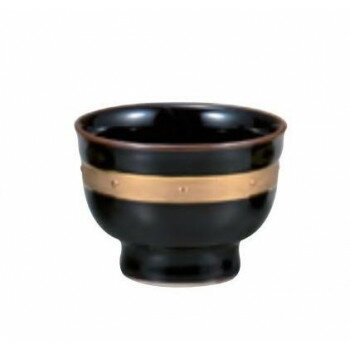 静凛 茶湯器 有田焼 黒 金ライン 322l00015v072