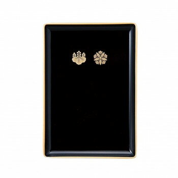 名刺盆 小 黒(フチ金) 両山紋 3901850200721