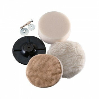 【代引き・同梱不可】 イチネン　六角軸ポリッシャー4点セットφ125mm　28692