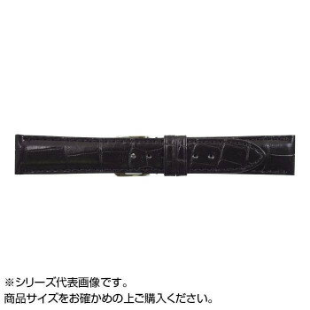 MIMOSA(ミモザ) 時計バンド クロコマット 18mm ブラック (美錠:銀) WRM-A18