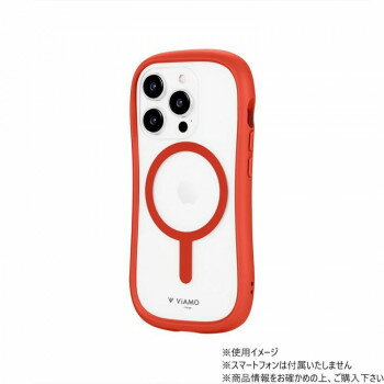iPhone 15 Pro ハイブリッドケース 「ViAMO charge」 レッド LN-IP23VMCRD