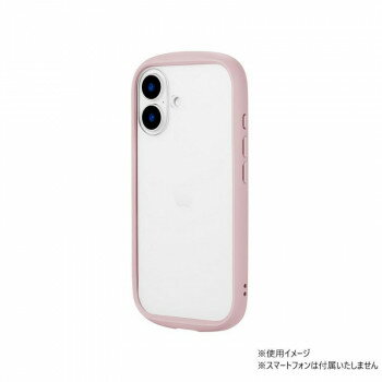 iPhone16 Cleary耐衝撃ハイブリッドケース ダスティピンク LN-IM24PLCPK iPhone16 Cleary耐衝撃ハイブリッドケース ダスティピンク LN-IM24PLCPK