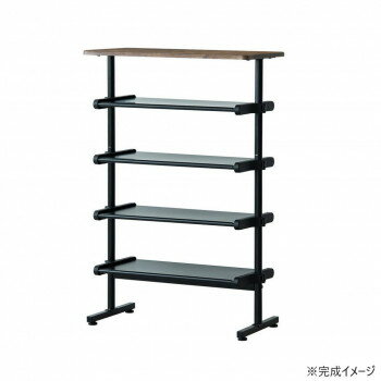 【代引き・同梱不可】 フィット ワンタッチ式可動棚ラック WD・ウッド NK-7501WD