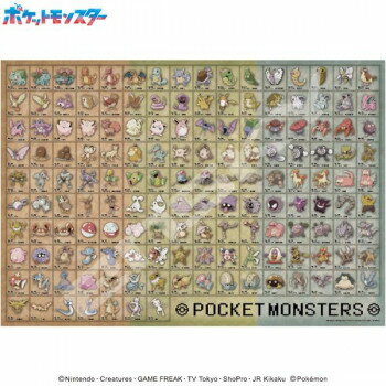 ジグソーパズル 1000ピース ポケットモンスター ポケモン図鑑 No.001〜No.151 1000T-31