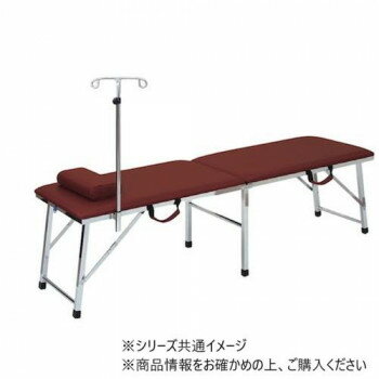 【代引き・同梱不可】 高田ベッド製作所 緊災用ムーブ (折りたたみ式ポータブルベッド) 幅50×長さ180×高さ50cm ライトブラウン TB-983