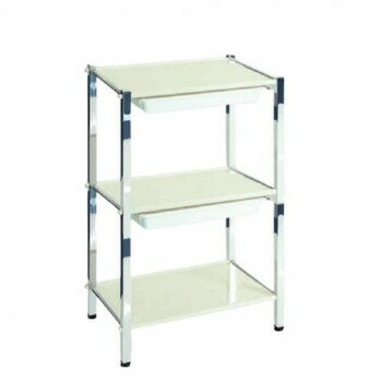 【代引き・同梱不可】 高田ベッド製作所 TRツーゴン(アジャスター付き) スチールワゴン TB-36-02