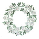 【代引き・同梱不可】 彩か(SAIKA)　Wall Decoration　METAL Wreath　メタルリース　ホワイトフラワー　CIL-70