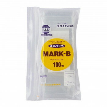 セイニチ チャック付ポリエチレン袋 ユニパック マーク0.04タイプ MARK-B 100枚×3 セイニチ チャック付ポリエチレン袋 ユニパック マーク0.04タイプ MARK-B 100枚×3