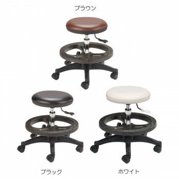 【代引き・同梱不可】 サロン向け ステップ付きスツール LB-5　60251・ホワイト