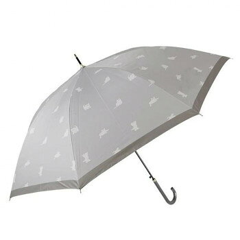 アテイン 傘 晴雨兼用ジャンプ round cat pattern　グレー 6785