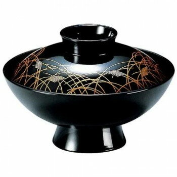 福井クラフト　TA4寸小槌吸物椀 黒ススキ 32601510