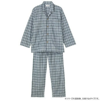 ケアファッション ワンタッチテープ+腰開きパジャマ(紳士) グレー S 3880214