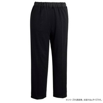 ケアファッション おしりスルッとさらさらカチオンライトパンツ(婦人) ブラック LL 82089623